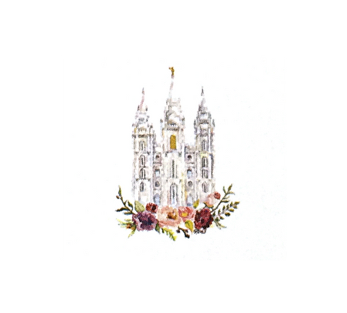 Salt Lake City Temple Watercolor (5x7 Print Only) 