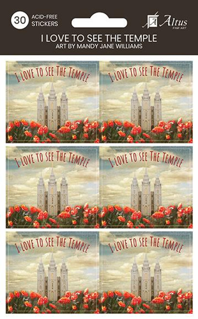 I Love To See The Temple (Sticker set pack of 30)