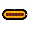 22 LED 6" Oval Flange Mount GloLight (Turn Signal) - Amber LED/Amber Lens