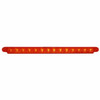 14 LED 12" Sequential Light Bar Only - Red LED/Red Lens