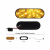 10 LED 6" Oval Turn Signal Light Kit - Amber LED/Amber Lens