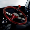 18" 4 Spoke Steering Wheel With Color Matching Horn Bezel - Indigo Red