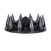 Matte Black Pointed Front Axle Cover With 33mm Spike Thread-on Nut Cover