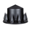 Matte Black Pointed Rear Axle Cover With 33mm Spike Thread-On Nut Cover