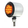 Stainless 2" Double Face Light With 9 LED 2" Lights & Grommets - Amber & Red LED/Amber & Red Lens