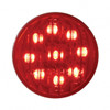 30" Heavy Duty Mud Flap Hanger W/ 9 LED End Cap & Visor - Red LED/RED Lens