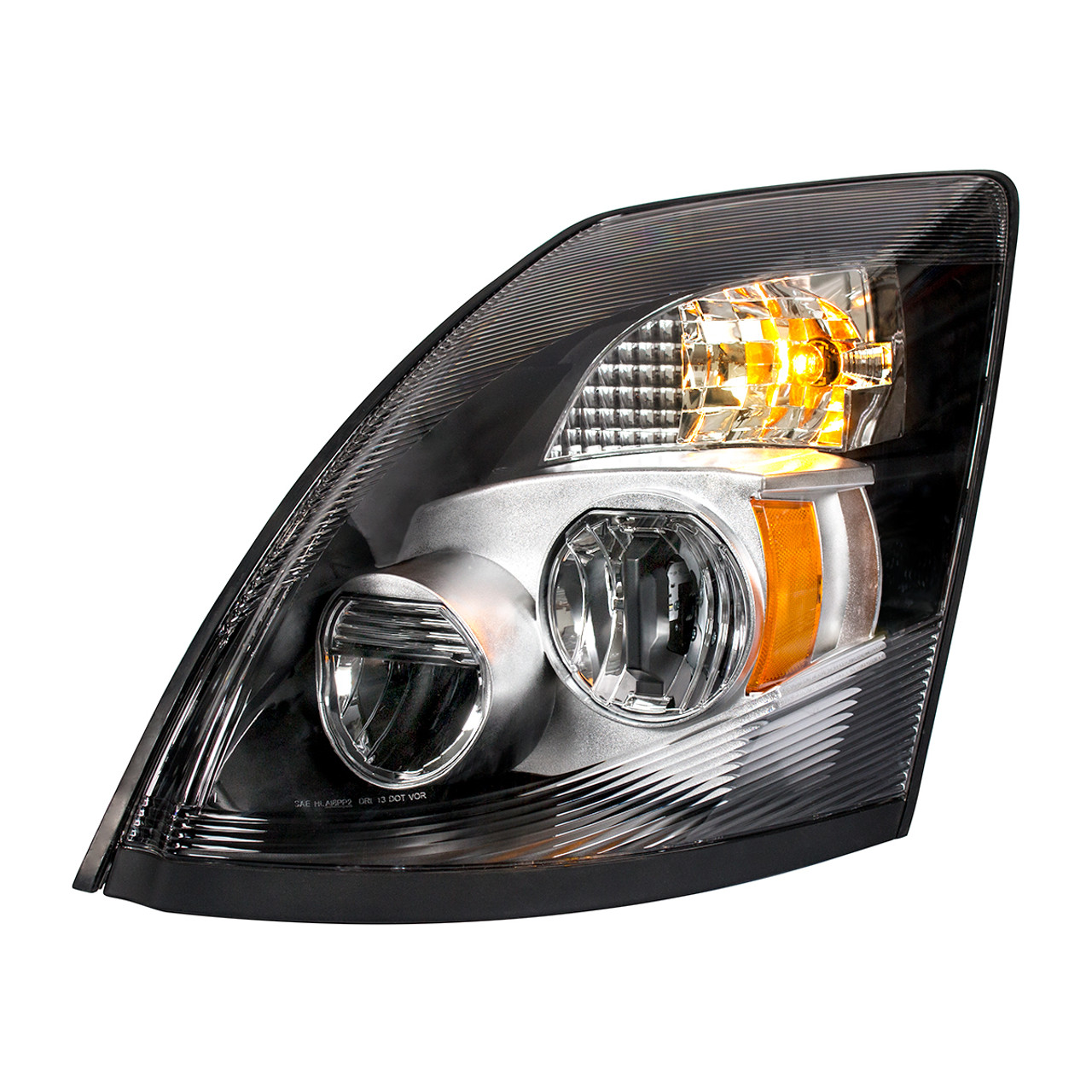 High Power LED "Blackout" Projection Headlight For 2001-2020 Freightliner Columbia -Passenger