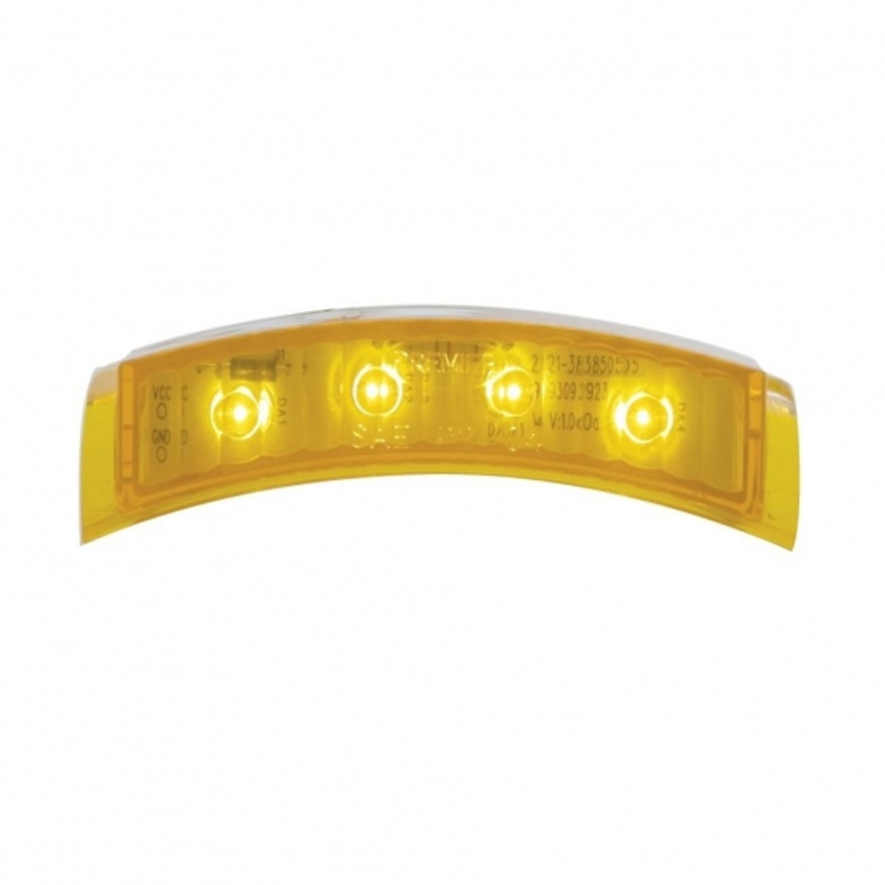 4 LED Dual Function Headlight Turn Signal Light - Amber LED/Amber Lens