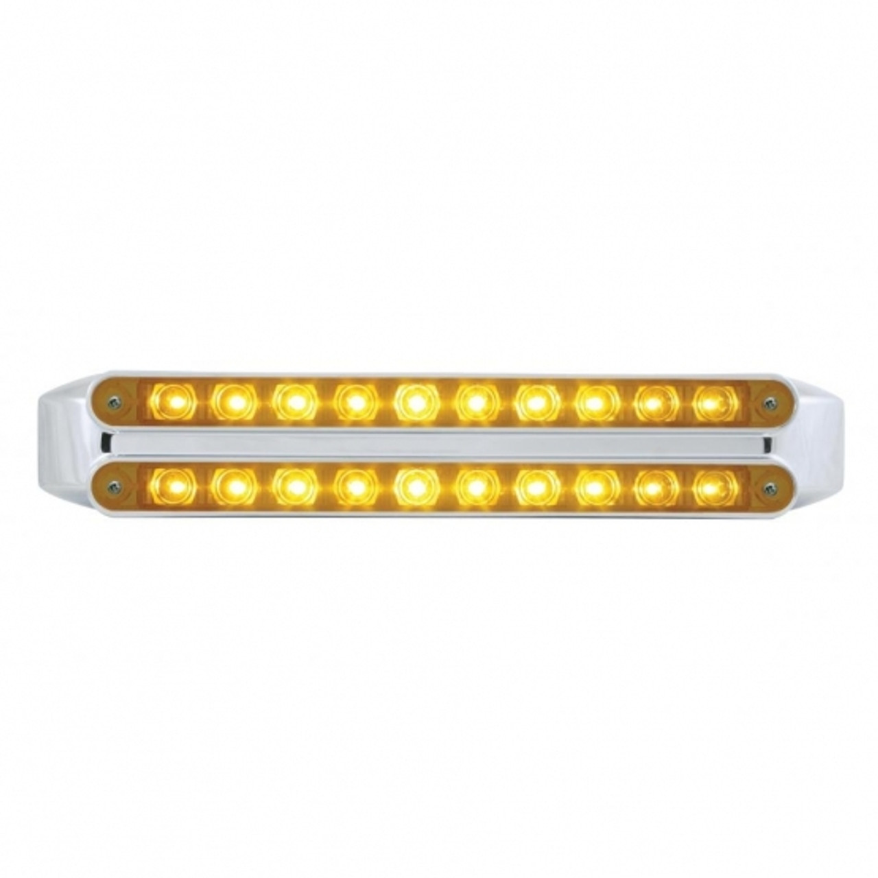 Dual 10 LED 9" Turn Signal Light Bars - Amber LED/Amber Lens