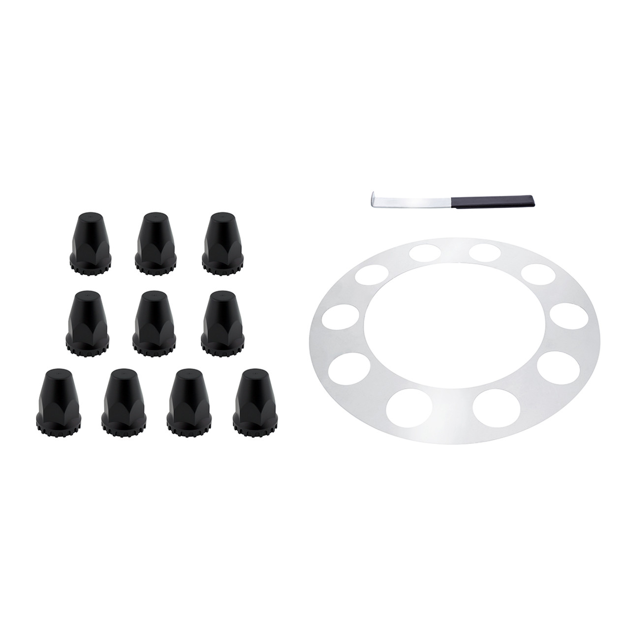 Aero Full-Moon Rear Axle Cover Kit - Matte Black