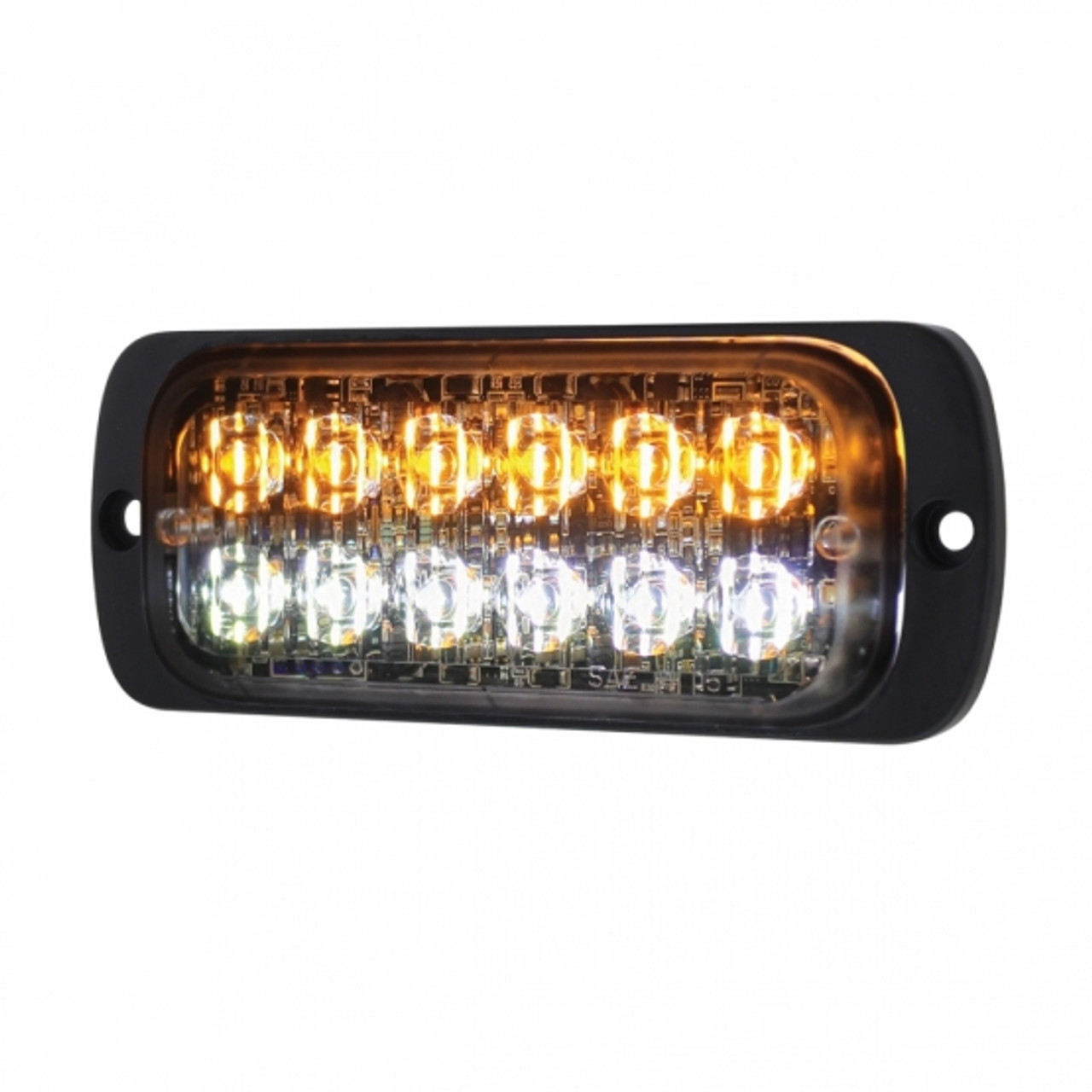 12 High Power LED Super Thin Warning Light - Amber LED & White LED