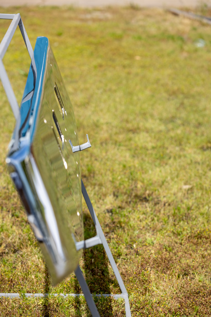 Aftermarket Western Star 4700SF Chrome Front Bumper - Tapered with all Cutouts right side view