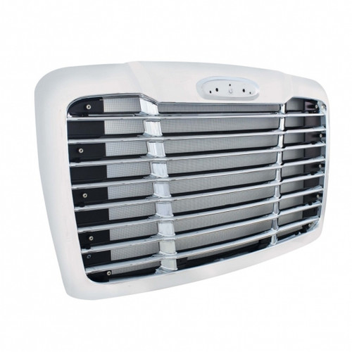 Winter Guard Edition Chrome Grille With Bug Screen For 2008-2017 Freightliner Cascadia