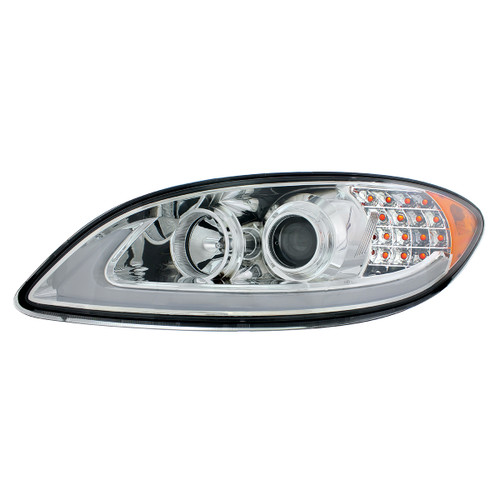 Chrome Projection Headlight With LED Turn Signal For International Prostar -Driver