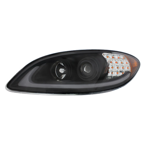 Black Projection Headlight With LED Turn Signal For International Prostar -Driver