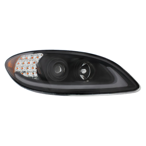 Black Projection Headlight With LED Turn Signal For International Prostar -Passenger
