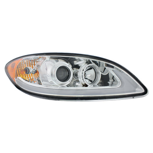 Chrome Projection Headlight With LED Light Bar For International Prostar -Passenger