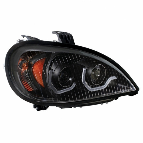 "Blackout" Projection Headlight With Dual Function Light Bar For 2001-2020 Freightliner Columbia -Passenger