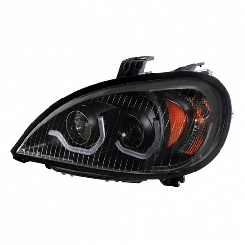 "Blackout" Projection Headlight With LED Position Light For 2001-2020 Freightliner Columbia -Driver