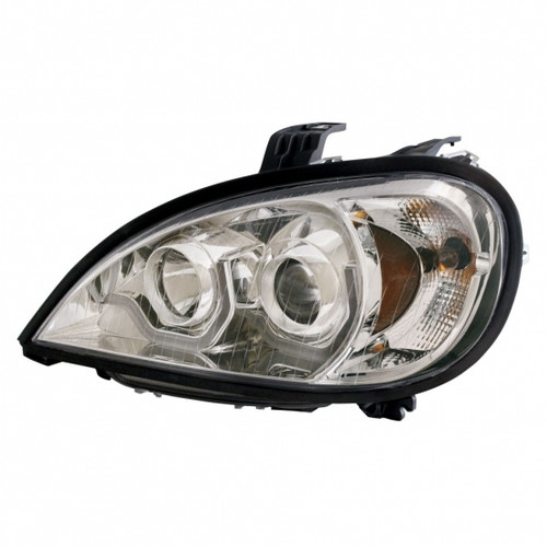 Chrome Projection Headlight With LED Position Light For 2001-2020 Freightliner Columbia -Driver