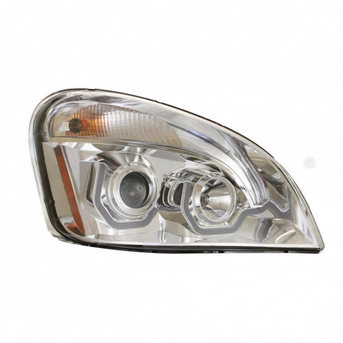 Chrome Projection Headlight With LED Position Light For 2008-2017 Freightliner Cascadia -Passenger