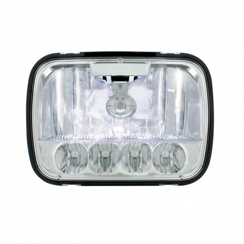 ULTRALIT - 5 High Power LED 5" X 7" Crystal Headlight - High & Low Beam