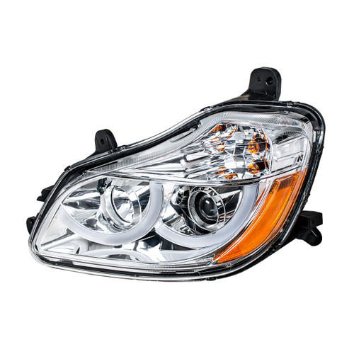 Chrome Projection Headlight With LED Position Light For 2013-2021 Kenworth T680 -Driver