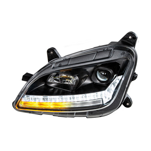 "Blackout" Projection Headlight With LED Sequential Turn & DRL For 2012-2021 Peterbilt 579-Driver