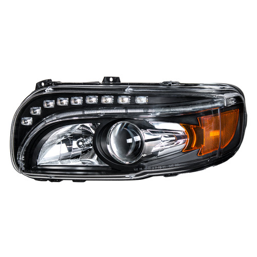 "Blackout" Projection Headlight V2 With LED Turn & Position Light For 2008-2021 Peterbilt 389-Driver