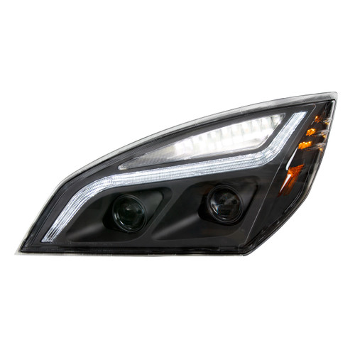 "Blackout" LED Projection Headlight With LED Position Light For 2018-2021 Freightliner Cascadia -Driver