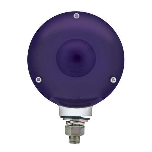 Chrome Single Face Turn Signal Light - Purple Lens