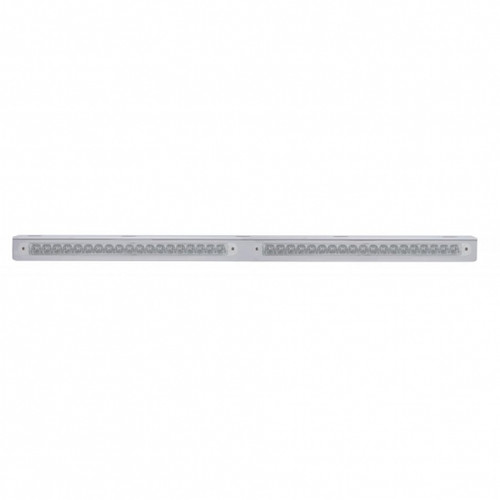 25-5/16" Stainless Light Bracket With Two 19 LED 12" Light Bars - Red LED/Clear Lens
