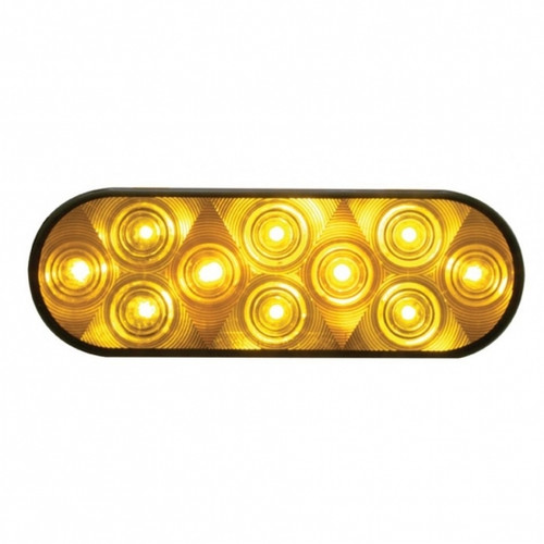 10 LED 6" Oval Turn Signal Light - Amber LED/Amber Lens