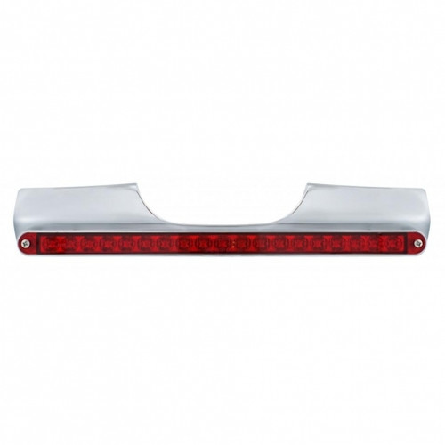 Motorcycle Rear Signal Light Bar With 19 LED 12" Light Bar - Red LED/Red Lens