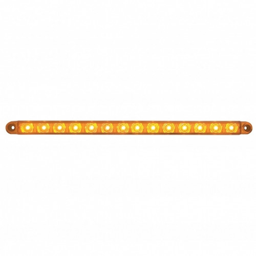 14 LED 12" Sequential Light Bar Only - Amber LED/Amber Lens