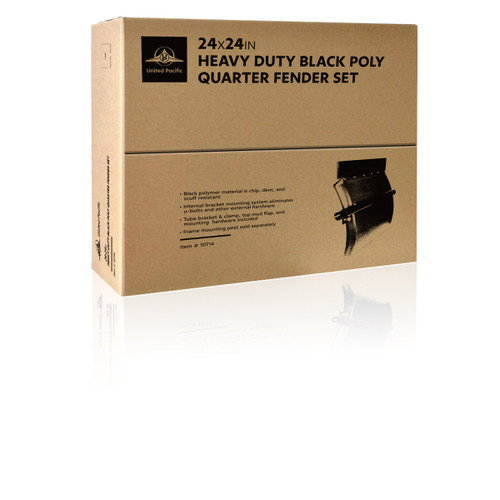 24" X 24" Heavy Duty Black Poly Quarter Fender Set