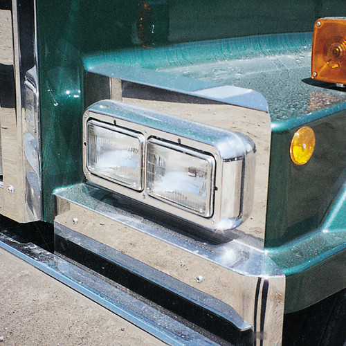 Western Star Constellation (1998-2018) Stainless Fender Guard - Curved End & Headlight Accent