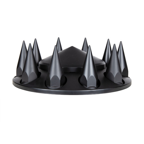 Matte Black Pointed Axle Cover Combo Kit With 33mm Spike Nut Covers & Nut Covers Tool