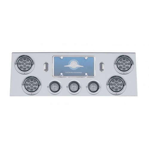 Stainless Steel Rear Center Light Panel With Four 4" Light Cutouts & Three 2-1/2" Light Cutouts