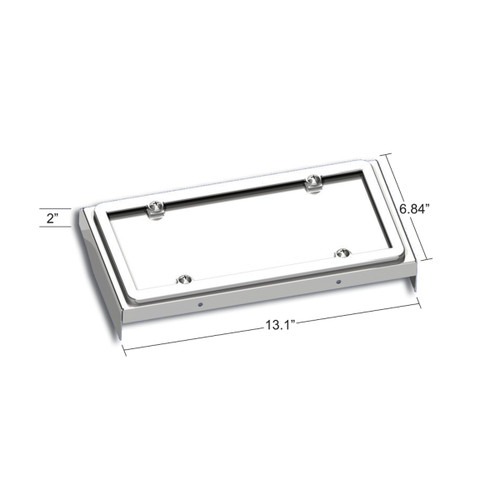 Stainless Single License Plate Holder For 2008-2017 Freightliner Cascadia