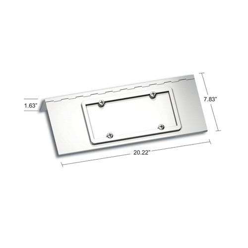 Stainless Single License Plate/Swing Plate For Peterbilt 388 (2008-2015)& 389 (2008-2021)