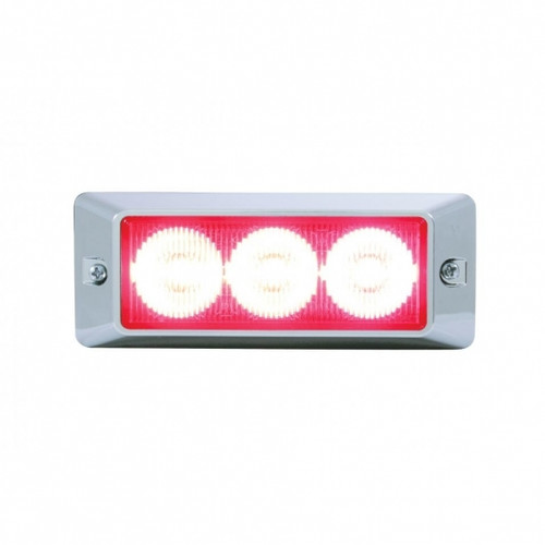 3 High Power LED Warning Light - Red