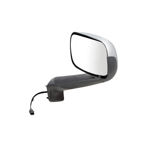 Chrome Hood Mirror With Heated Lens For 2018-2021 Freightliner Cascadia -Passenger