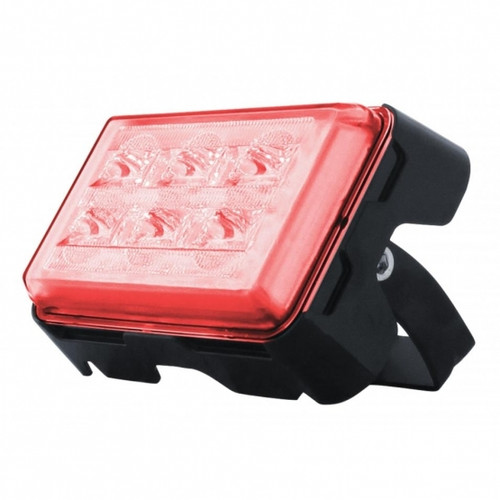 6 High Power LED Rectangular Warning Light With Bracket - Red LED