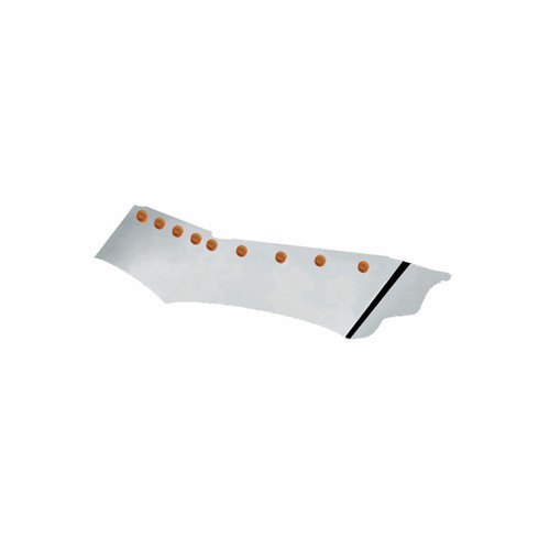 Freightliner 18” Drop Visor with Lights Wicked Style Raised Roof Condo - 9 Round 2" Amber Lights