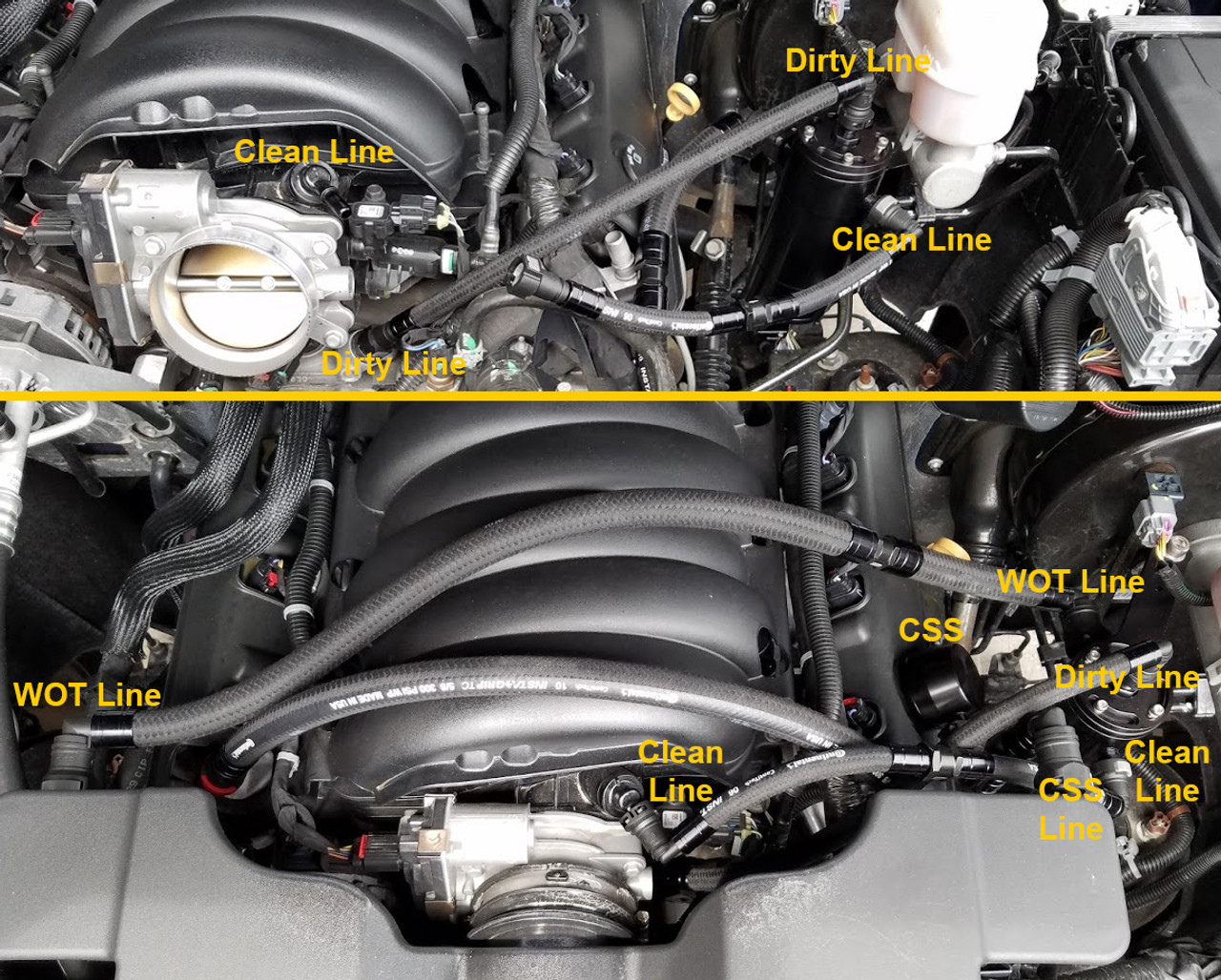 Aluminum Oil Catch Can w/ Bracket | 2014-19c Silverado, Sierra, 2015-20 GM  SUV 6.2 & 5.3 (CC0001)