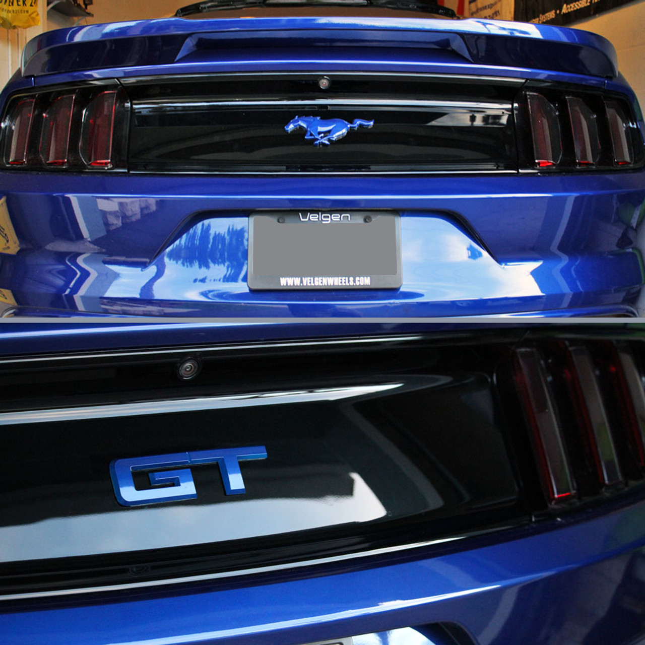 15-24 Ford Mustang GT (5.0) Emblem Kotflügel - 5.0 - Schwarz halbglänzend -  Roter Punkt M-1447-M50AB