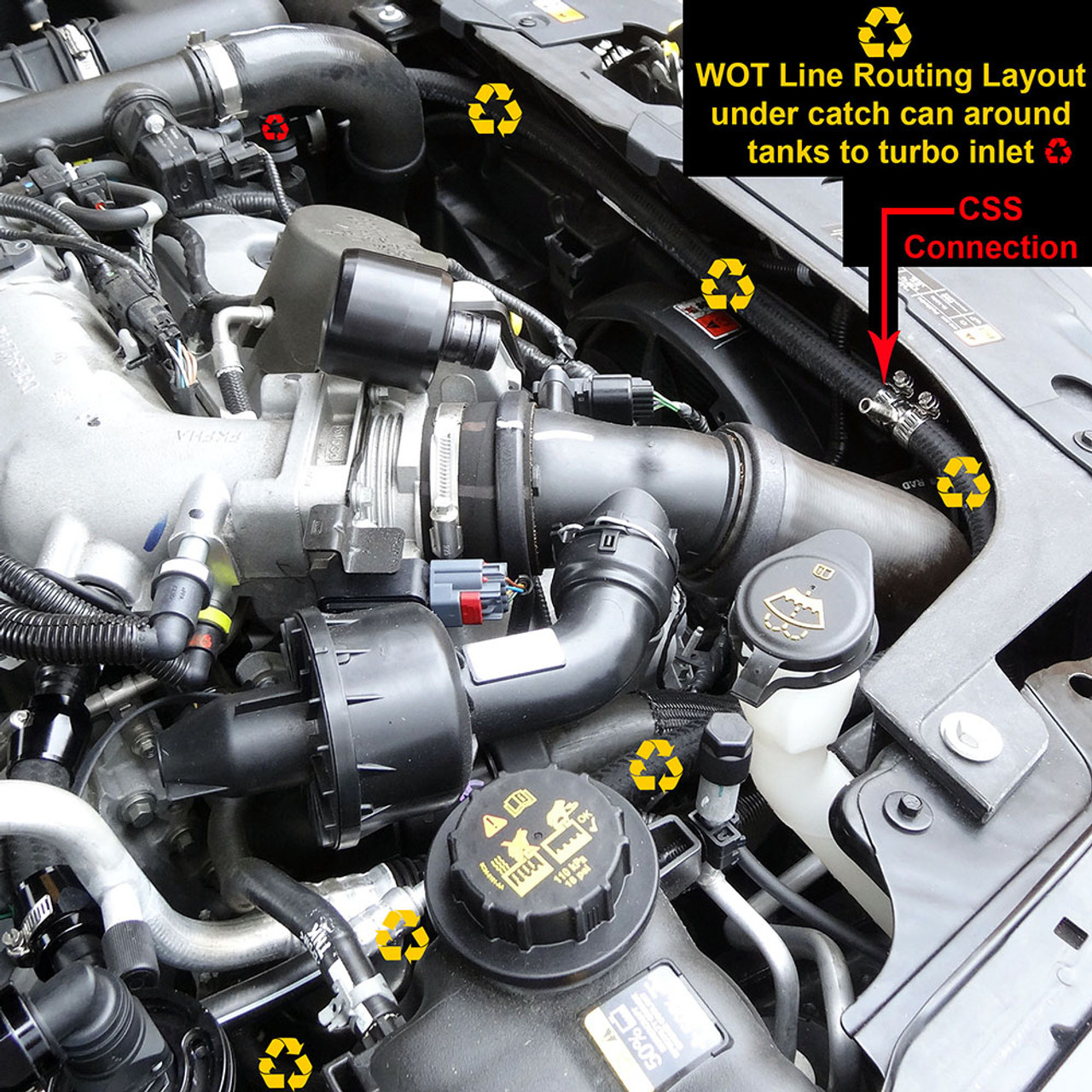 14-18 GM Chevrolet GMC Truck 5.3L 6.2L Oil Catch Can Separator Plug N Play ™