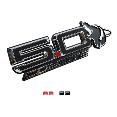 2015-2025 S650 Coyote 5.0 Mustang Fender Emblems Black w/Chrome AMP-85108-001 2015-2025 S650 Coyote 5.0 Mustang Fender Emblems Black w/Chrome AMP-85108-001