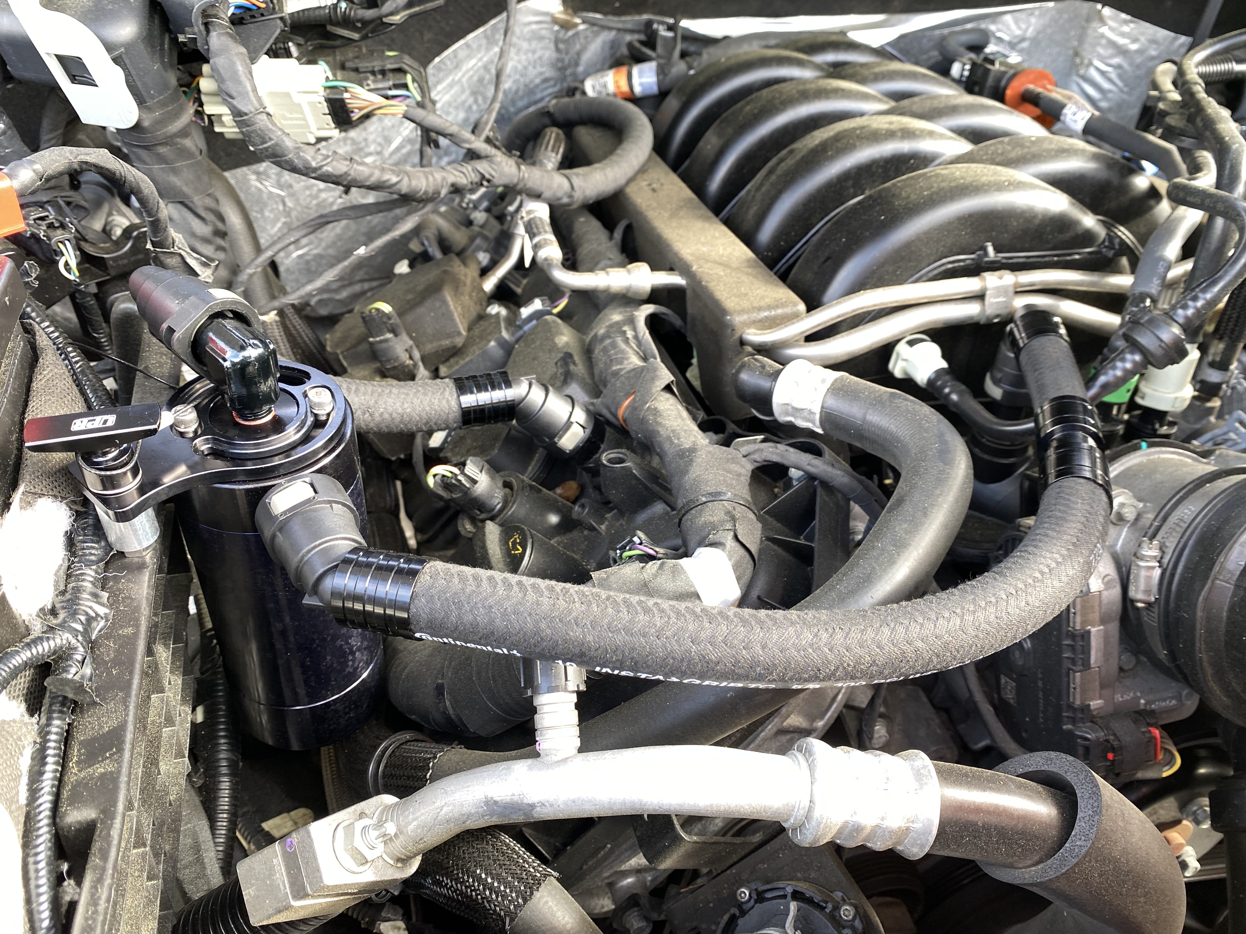 Dual catch can setup. Ecoboost F150 